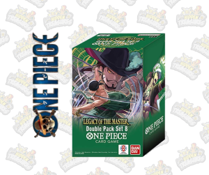 ONE PIECE TCG 
LEGACY OF THE MASTER - DP08 
DOUBLE BOOSTER PACKS [ENGLISH] SEALED CASE (8 BOOSTER BUNDLES)