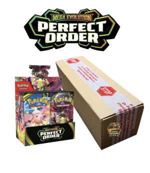 POKÈMON TCG SEALED CASE - MEGA EVOLUTION PERFECT ORDER BOOSTER BOX (6) FREE POSTAGE
